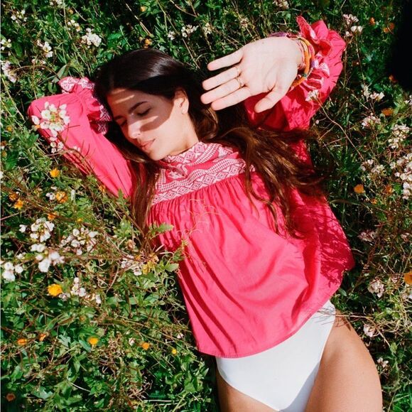 Zara Tops - Zara Embroidered Blouse New